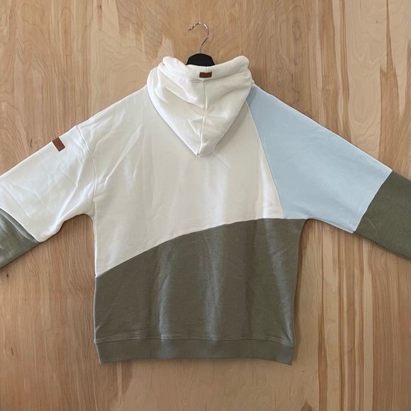 NWT Wanakome Corey Color Block Hoodie in Khaki - Picture 3 of 3
